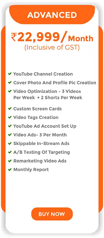 DigitalTechz - Youtube Ads advanced Pricing pondicherry per month